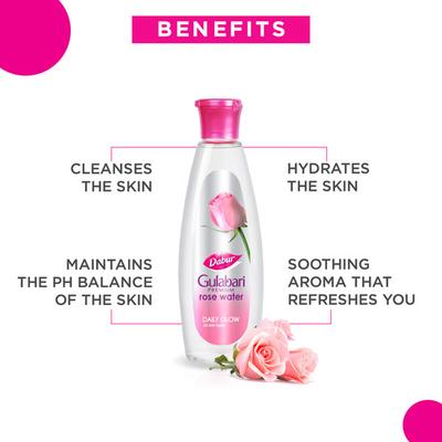 Dabur Gulabari Premium Rose Water 120 ml - Toners