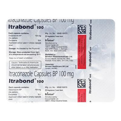 Itrabond 100mg Capsule 7'S - Fungal Infections-Anf
