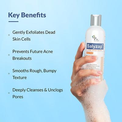 Fixderma 2% Salicylic Acid Salyzap Body Wash For Body Acne, Back, Shoulders, Arms Face Wash (200 ml) - Face Gels