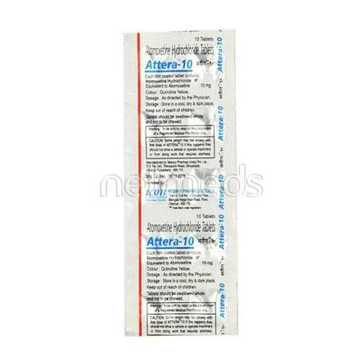 Attera 10mg Tablet 10'S - ADHD