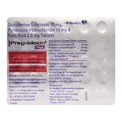 PREGNIDOXIN PLUS Tablet 30's - Vomitting/Emesis-Ant