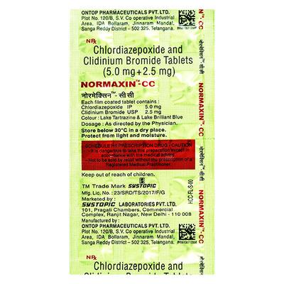 Normaxin CC Tablet 15'S - Muscle Cramps/Spasticity-Ant