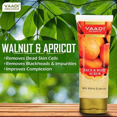 Face & Body Scrub with Walnut & Apricot 110 gm - Face Scrubs