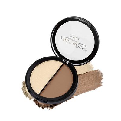 Miss Rose 2 In 1 Highlighter & Bronze Powder 7003 - 045 03 10 gm - Highlighters & Illuminators