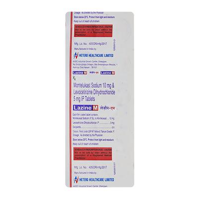 LAZINE M Tablet 10's - Allergies-Ant