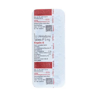 Espin 5mg Tablet 10'S - Hypertension-Cal