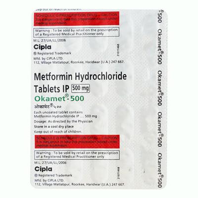 Okamet 500 Tablet 20'S - Diabetes-Ant