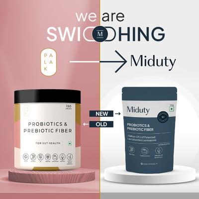 Miduty Probiotics & Prebiotics Fiber Powder 150 g - Digestive Health