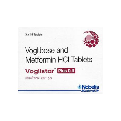 VOGLISTAR PLUS 0.3 Tablet 15's - Diabetes-Ant