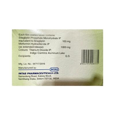 SITARA M 100/1000 Tablet 10's - Diabetes-Ant