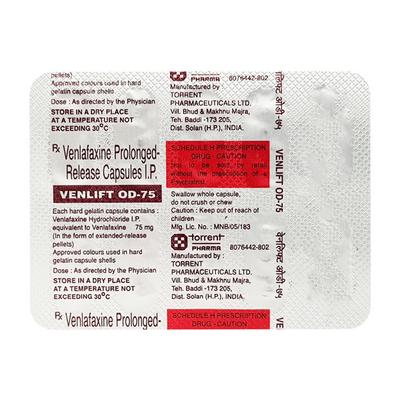 Venlift OD 75mg Capsule 10'S - Depression-Ant