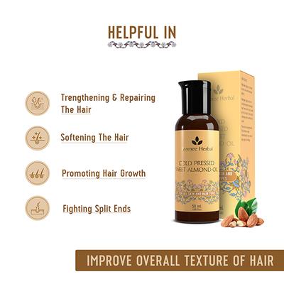 Avimee Herbal Cold Pressed Almond Oil 50 ml - Hair Oils