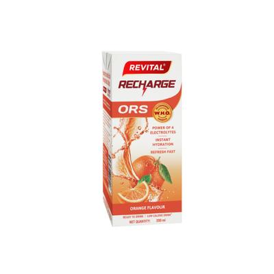 Revital Recharge ORS - Orange Flavour 200 ml - Oral Rehydration (Ors)