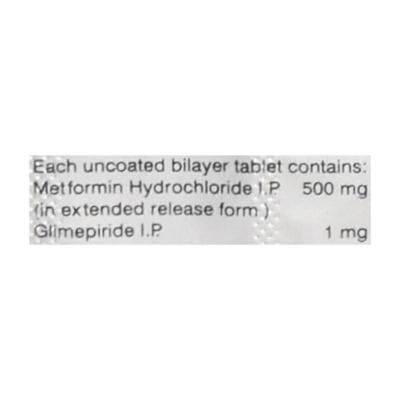 Gluconorm G 1mg Tablet 15'S - Diabetes-Ant