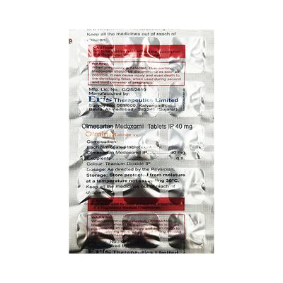 OLMIN 40 Tablet 15's - Hypertension-Ang