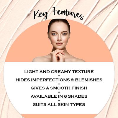 Half N Half Dark Sport Eraser Hd Liquid Concealer Creamy Texture High Coverage Light Weight Concealer for Face Makeup 03 12 ml - Concealer