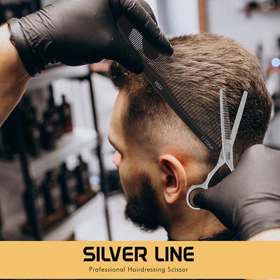 Vega Professional Silver Ice 28 Thinning Silver Line Hairdressing Scissor (VPVSC-28) 1's - Grooming Kits