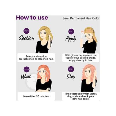 2.Oh! Semi Permanent Hair Color 100 ml each - Peach 2's - Crème
