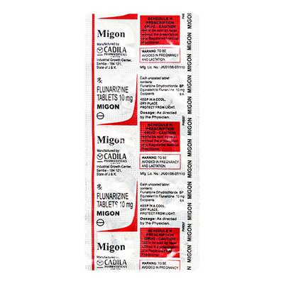 Migon 10mg Tablet 10'S - Migraine