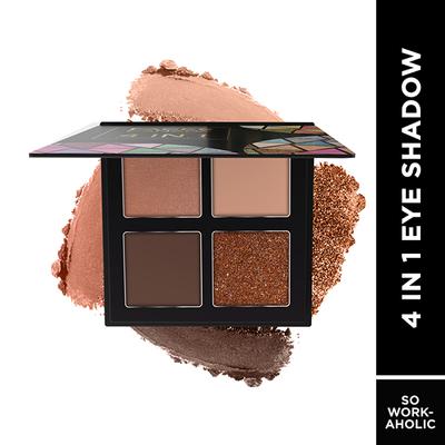Faces Canada 4 In 1 Quad Eyeshadow Palette - So workaholic 02 4.8 gm - Eye Shadow Palettes