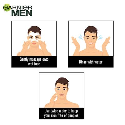 Garnier Men Acno Fight Anti-Pimple Facewash for Acne Prone Skin 150 gm - Face Washes