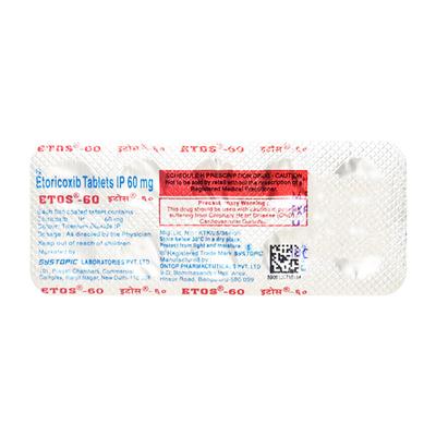 Etos 60mg Tablet 10'S - Pain relief-Nsa