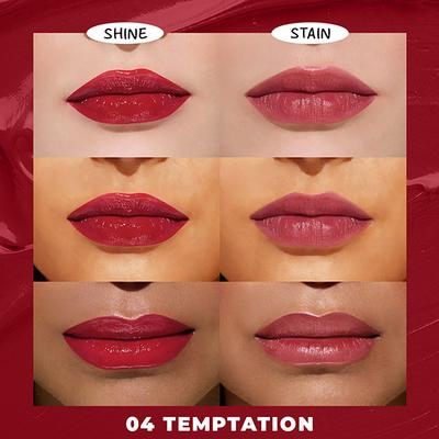 Lamel Lip Stain Hydrating Lip Tint 04 Temtation 2.7 gm - Lip Stains & Tints