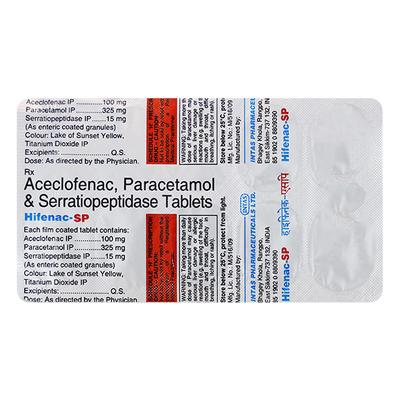 HIFENAC SP Tablet 10's - Pain relief-Nsa