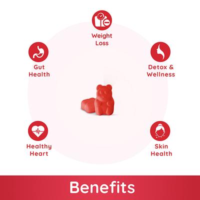 Purna Gummies Sugar Free Apple Cider Vinegar for Adults and Kids Better Digestion and Clear Skin 30's - Apple Cider Vinegar - Acv