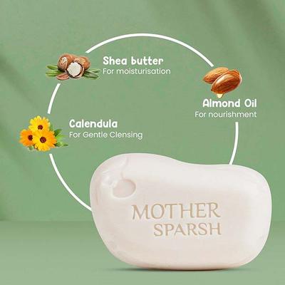 Mother Sparsh Plant Powered Natural Baby Soap 100 x 2Gm - Baby Soap