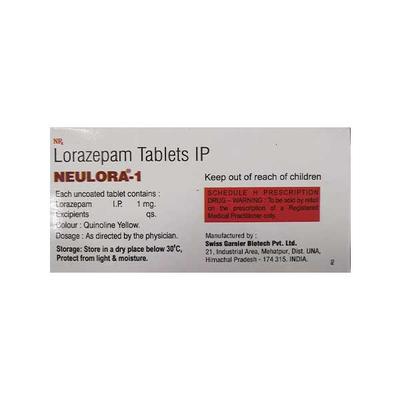 Neulora 1mg Tablet 10'S - Anxiety-Anx