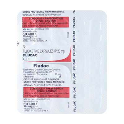 Fludac 20mg Capsule 15'S - Depression-Ant
