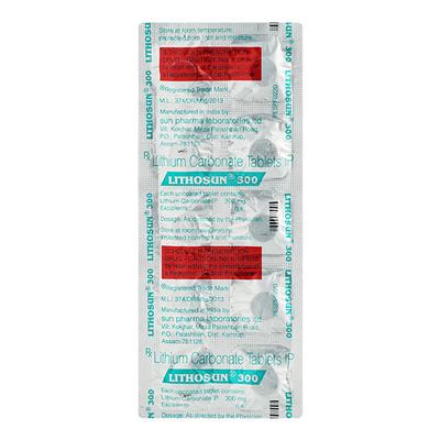 Lithosun 300mg Tablet 10'S - Psychosis-Ans