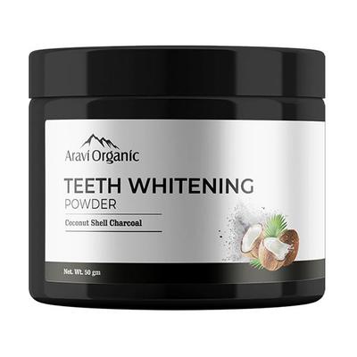 Aravi Organic Teeth Whitening Activated Charcoal Powder 50 gm - Tooth Powder