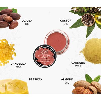 Love Earth Lip Tint & Cheek Tint Multipot-Got Your Back - Coral 8 gm (N) - Lip Stains & Tints