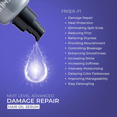 Trichup Pro Damage Repair Hair Oil Serum for Dry and Frizzy Hair, Reduce Split Ends and Breakage 100 ml - Hair Serums