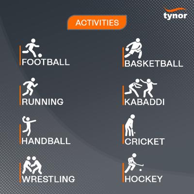 Tynor Knee Cap Air (XL) - Black & Orange - Knee/Ankle/Leg/Foot Supports