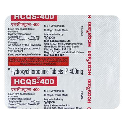 Hcqs 400mg Tablet 10'S - Malarial