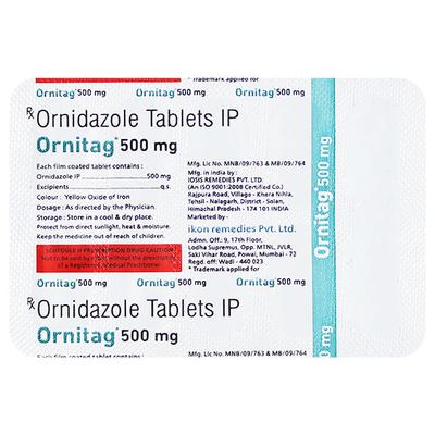 ORNITAG 500mg Tablet 10's - Bacterial Infections-OAB