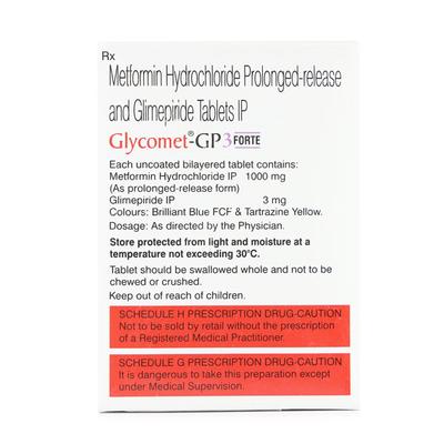Glycomet Gp3 Forte Tablet 10'S - Diabetes-Ant