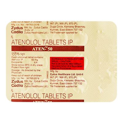 Aten 50mg Tablet 14'S - Hypertension-Bet