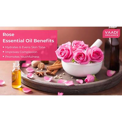 Rose Essential Oil - Improves Complexion, Evens Skin Tone - 100% Pure Therapeutic Grade 10 ml - Essential Oils