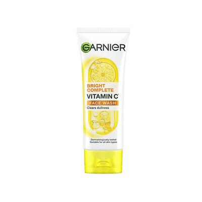 Garnier Foam Bright Complete Vitamin C + Lemon Clears Dullness Facewash 100gm - Face Wash & Cleansers