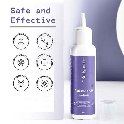 Be Bodywise Anti-Dandruff Lotion Infused with Zinc & Menthol 60 ml - Hair Lotions & Tonics