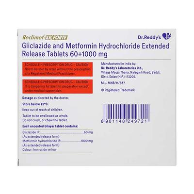 RECLIMET XR FORTE Tablet 15's - Diabetes-Ant