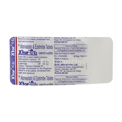 Xtor EZ 10mg Tablet 10'S - High Cholesterol-Dys