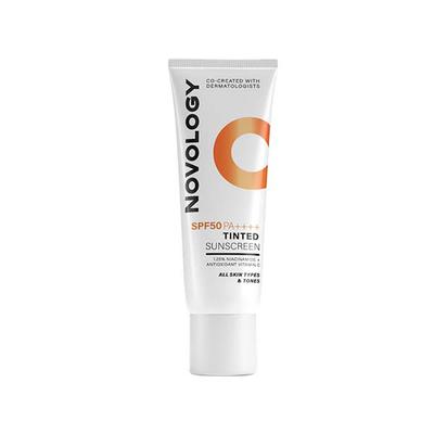 Novology SPF 50 PA++++ Tinted Sunscreen for Pigmentation, for All Skin Types, Natural Finish 50 gm - Body Sunscreen