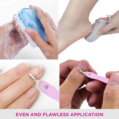 Vega Pumice Stone, Nail Brush, Cuticle Trimmer & Pusher, 3 Pieces (VCP-04) 1's - Bath Tools