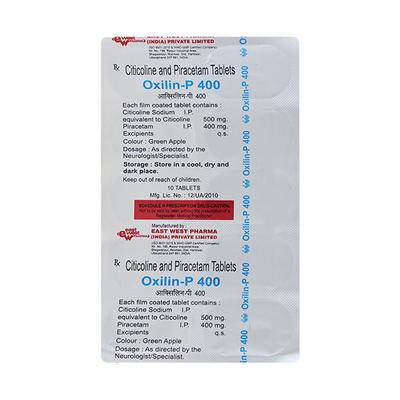 Oxilin P 400mg Tablet 10'S - Nootropics And Neurotrophics