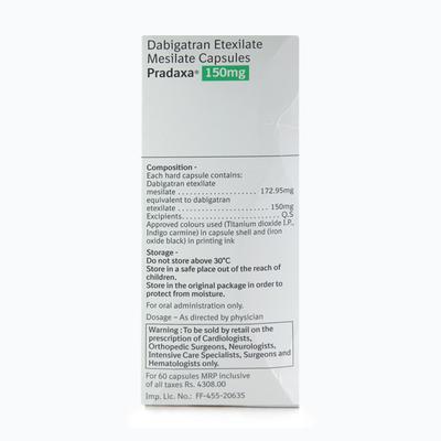 Pradaxa 150mg Capsule 10'S - Blood Clot-Ant